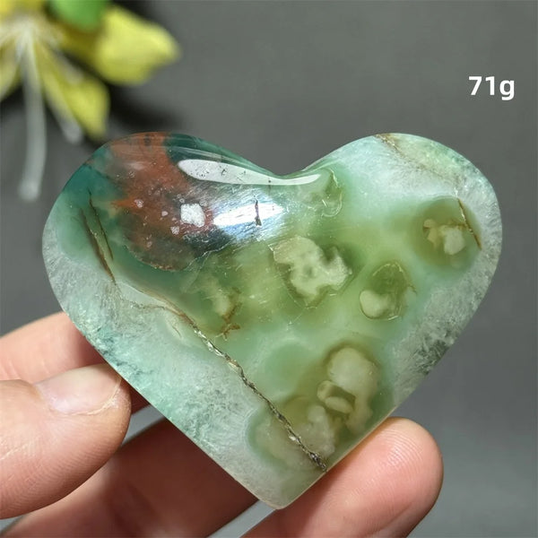 Green Cherry Agate Heart-ToShay.org