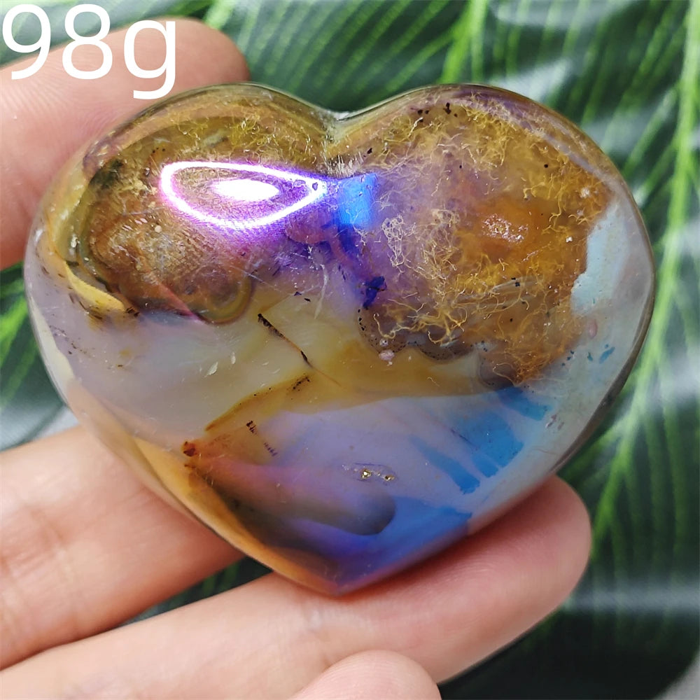Yellow Tree Agate Heart-ToShay.org