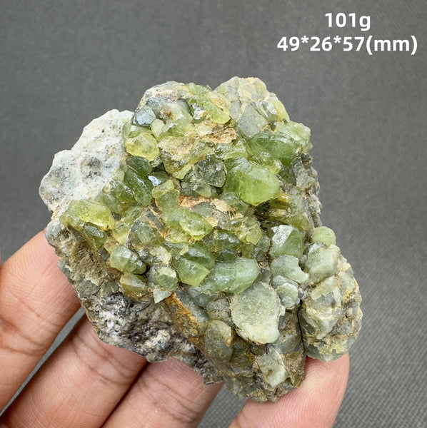 Green Peridot Olivine Crystal-ToShay.org