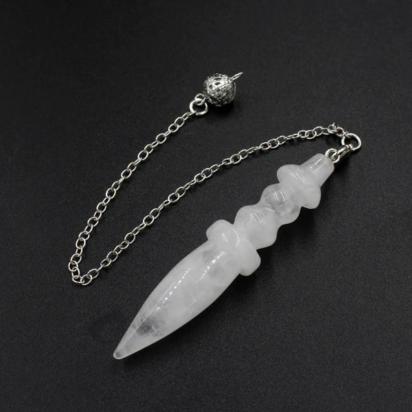 White Quartz Crystal Pendulums-ToShay.org