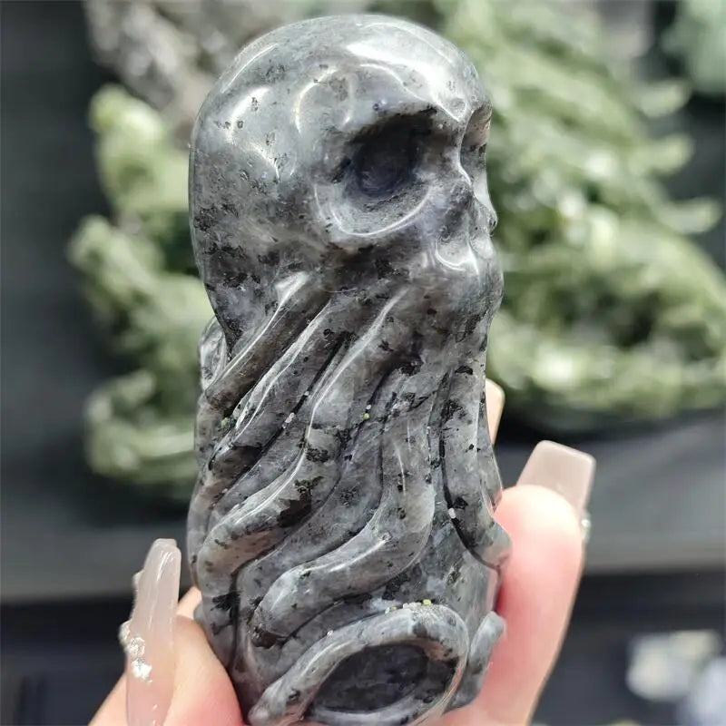 Grey Yooperlite Octopus Skull-ToShay.org