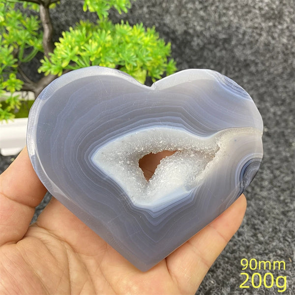 Blue Agate Geode Heart-ToShay.org