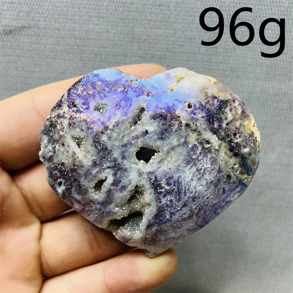 Purple Sphalerite Geode Heart-ToShay.org