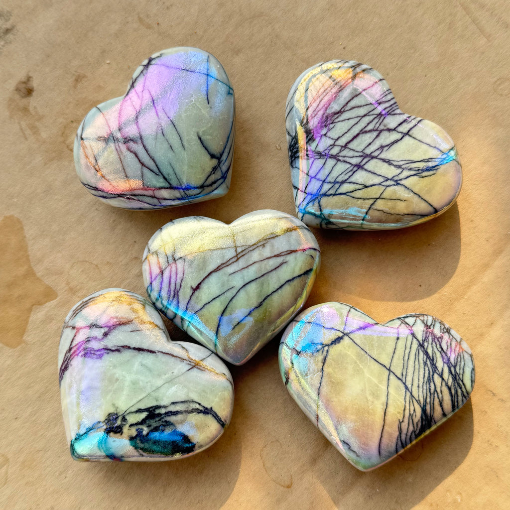 White Turquoise Quartz Heart-ToShay.org