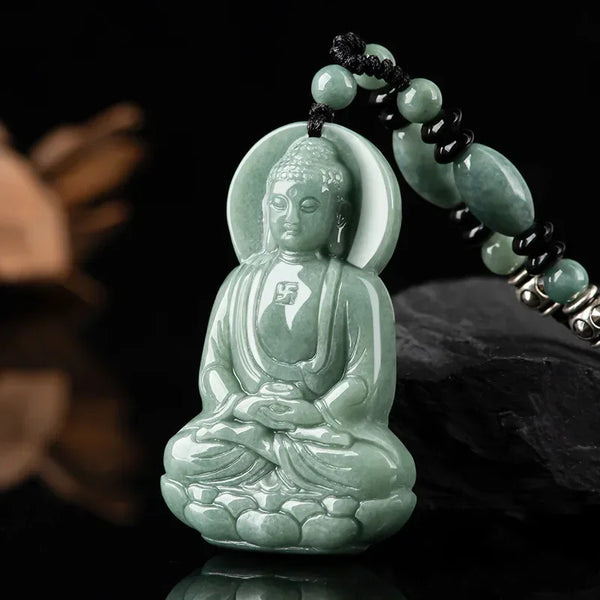 Green Jade Buddha Pendant-ToShay.org