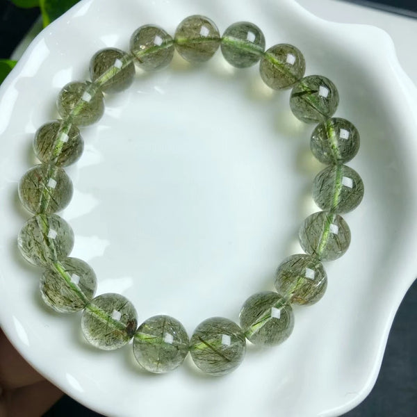 Green Rutilated Quartz Bracelet-ToShay.org
