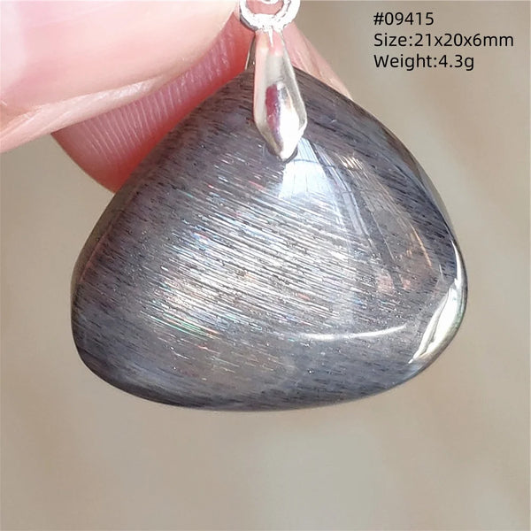 Black Moonstone Sunstone Pendant-ToShay.org