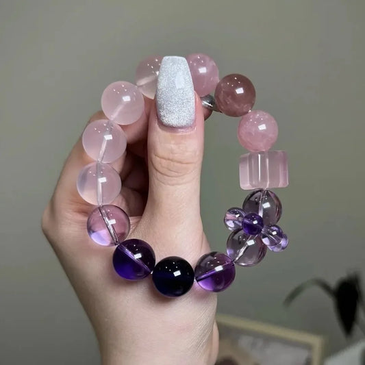 Purple Pink Crystal Bracelet-ToShay.org