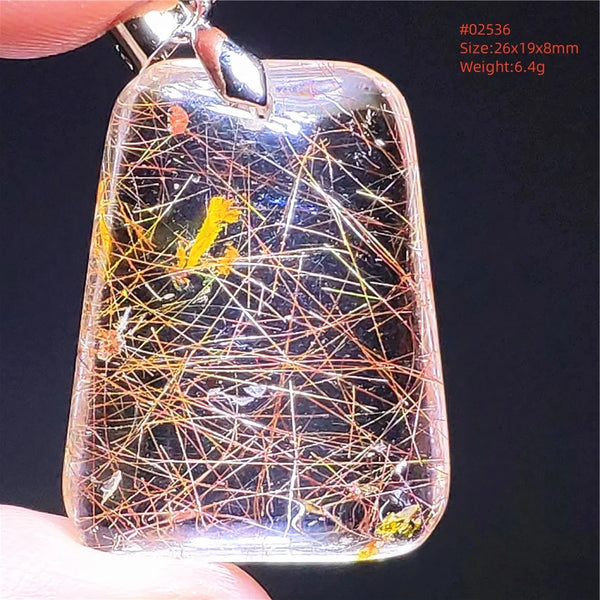 Gold Rutilated Quartz Pendant-ToShay.org