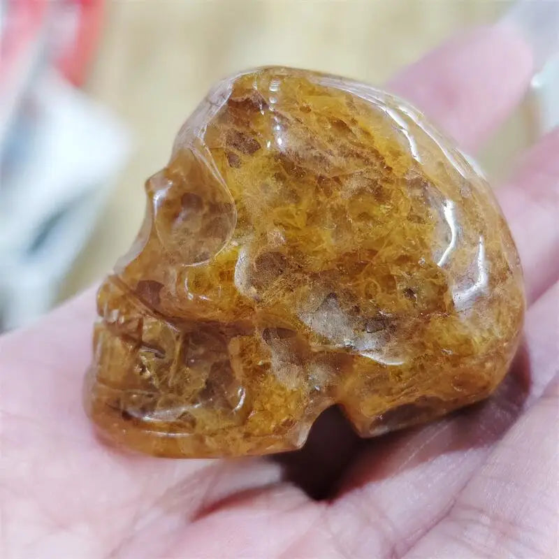 Yellow Fire Quartz Skull-ToShay.org
