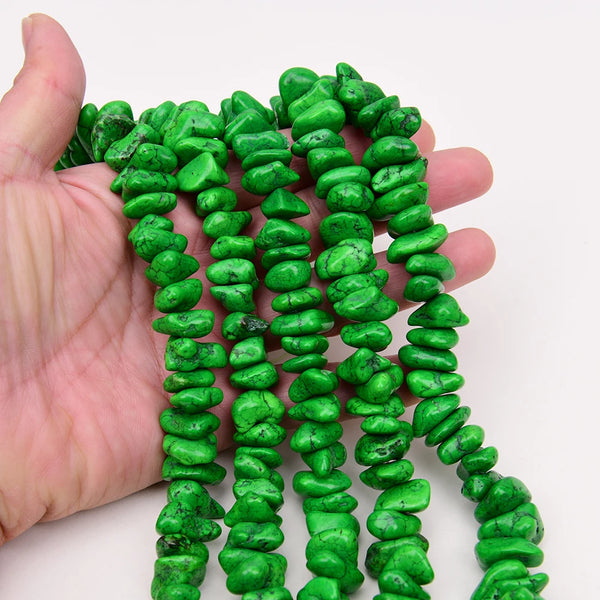 Green Turquoise Nugget Beads-ToShay.org
