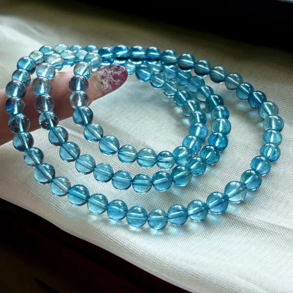 Blue Aquamarine Wrap Bracelet-ToShay.org