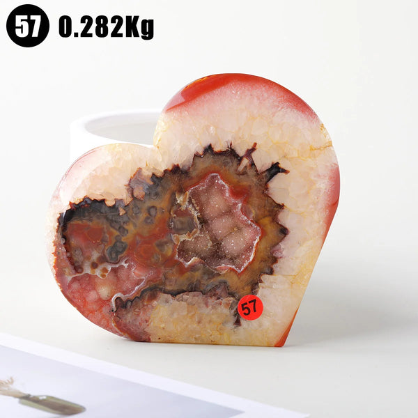 Red Agate Druzy Heart-ToShay.org