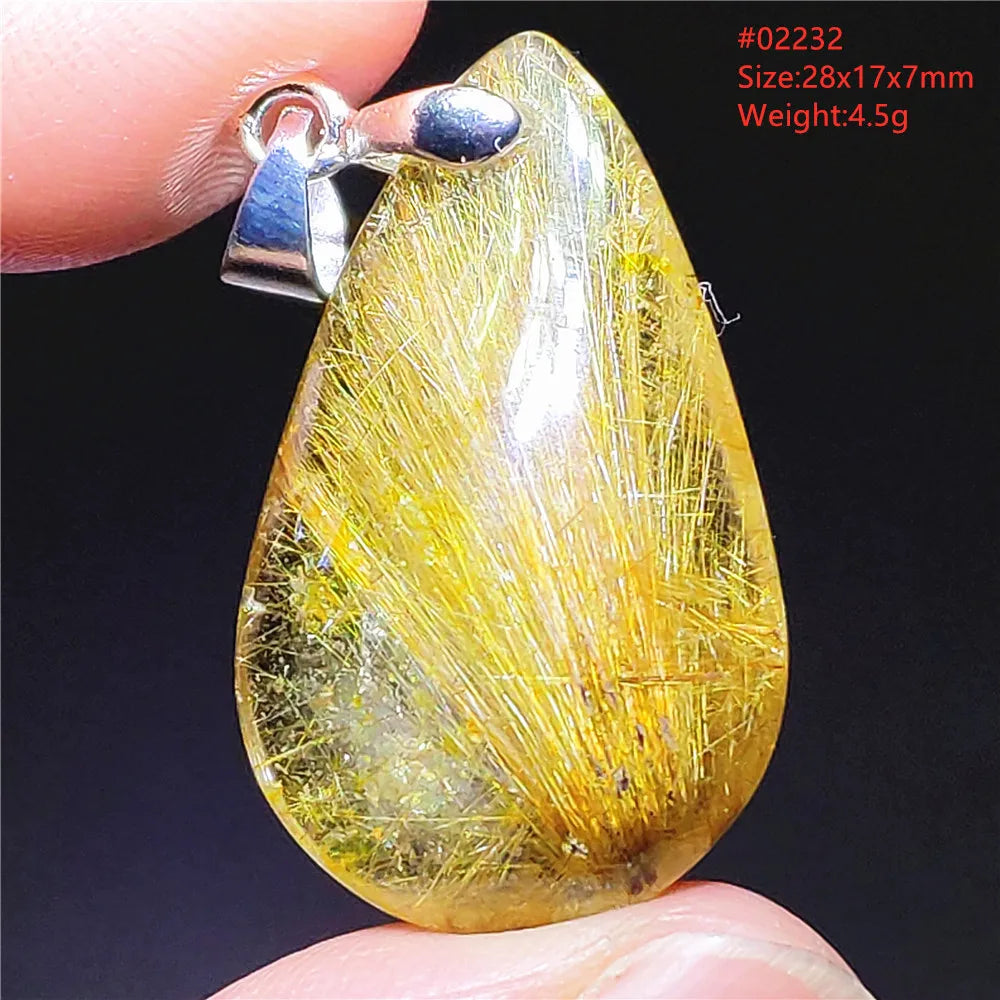 Yellow Rutilated Quartz Pendant-ToShay.org