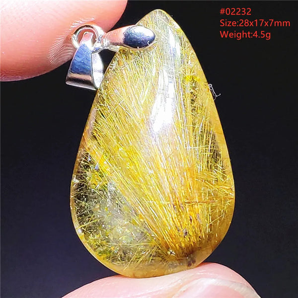 Yellow Rutilated Quartz Pendant-ToShay.org