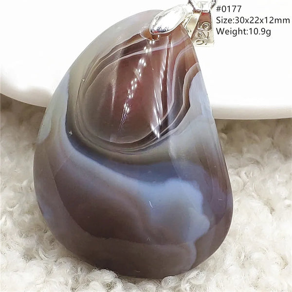 Grey Lace Agate Pendant-ToShay.org