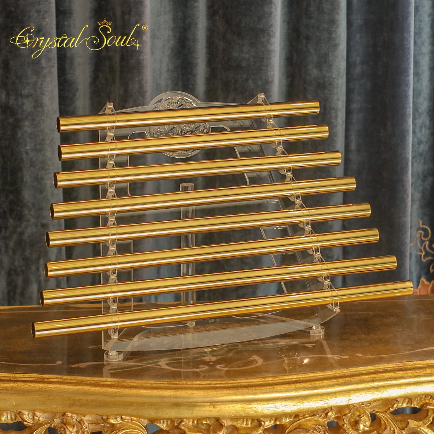 Gold Crystal Singing Harp-ToShay.org