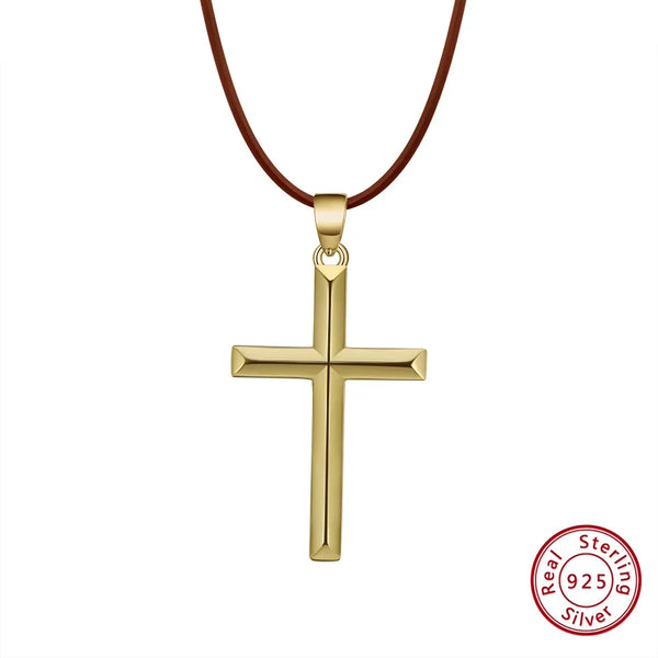 Gold Cross Pendant Necklace-ToShay.org