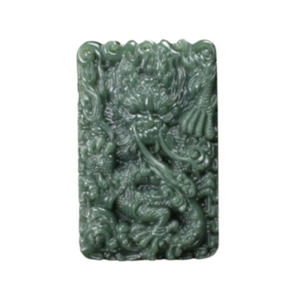 Green Jade Dragon Pendant-ToShay.org
