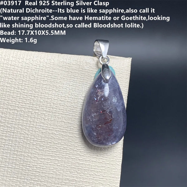 Red Blue Cordierite Pendants-ToShay.org