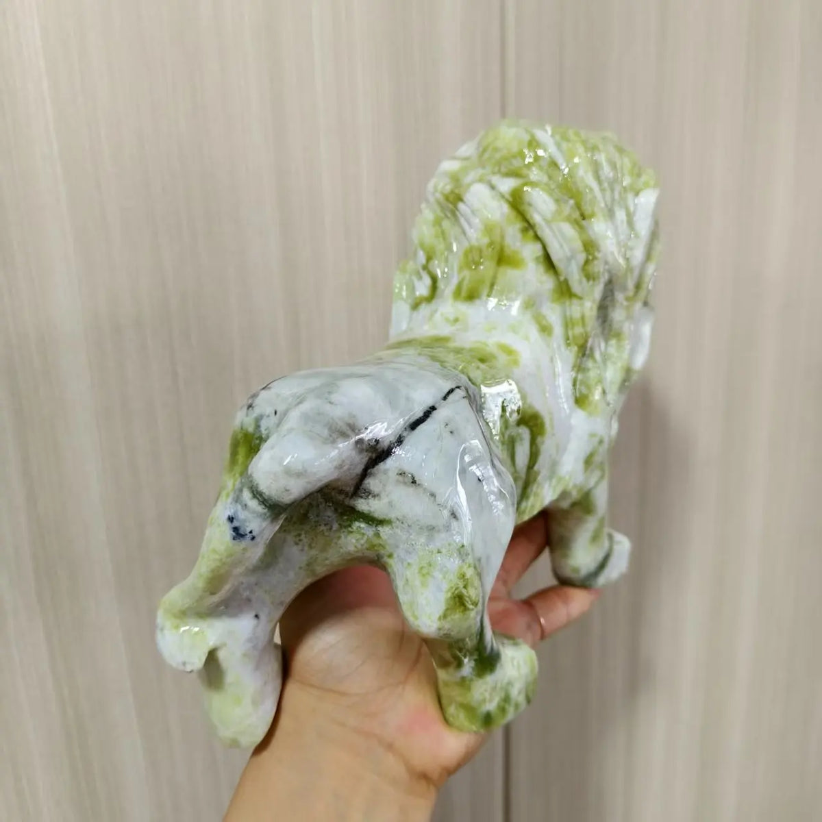 Green White Jade Lion-ToShay.org