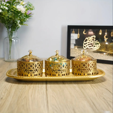 Gold Candy Jar Set-ToShay.org