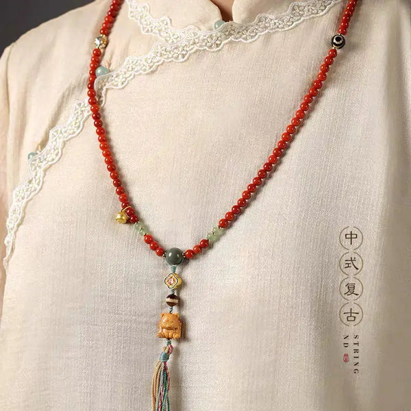 Red Agate Bodhi Beads-ToShay.org