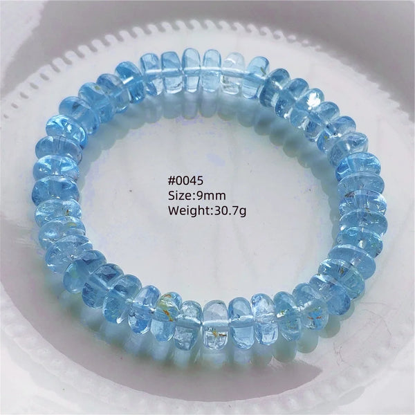 Blue Topaz Abacus Bead Bracelet-ToShay.org