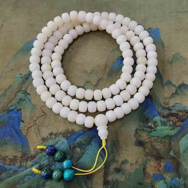 White Bodhi Prayer Mala-ToShay.org