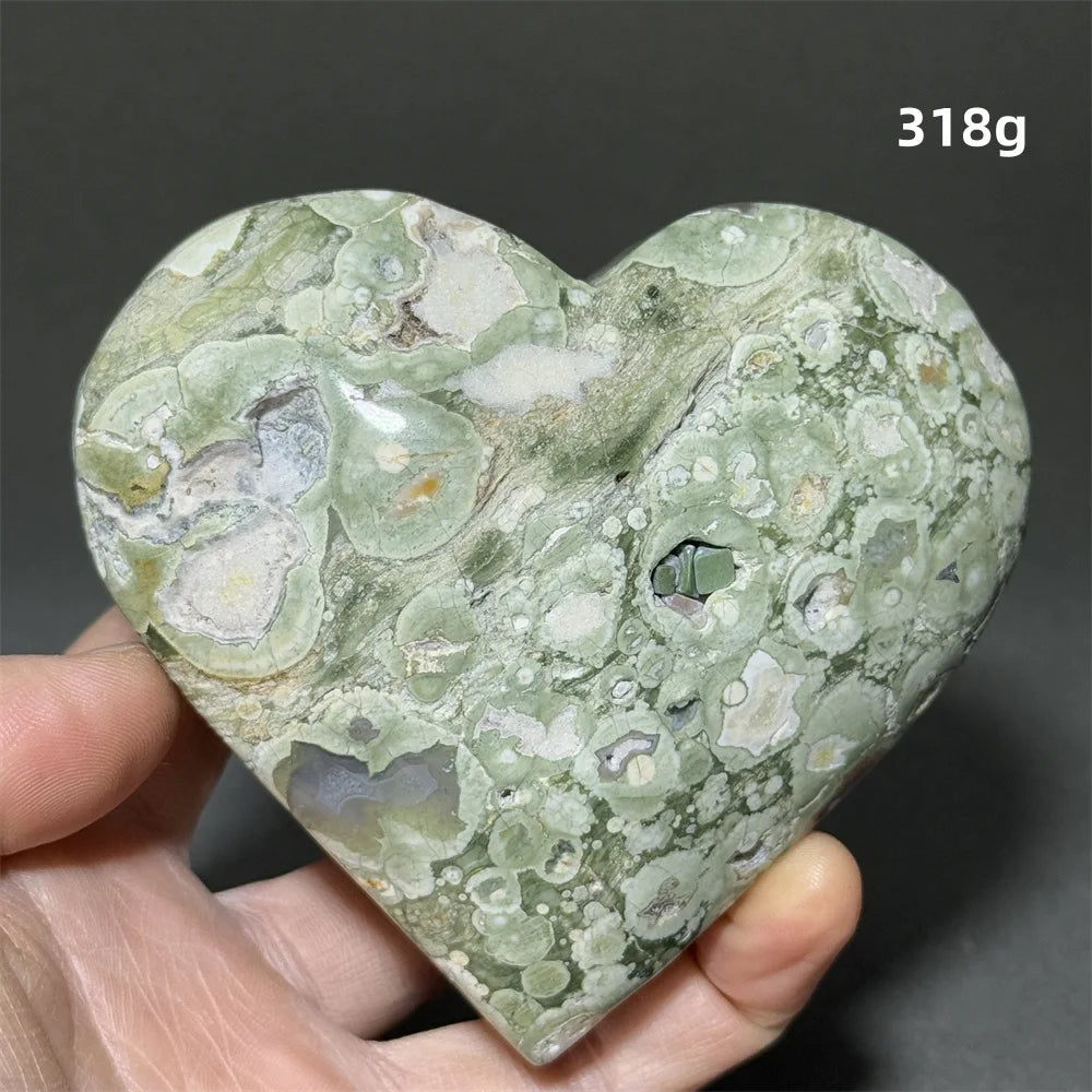 Green Rainforest Jasper Heart-ToShay.org