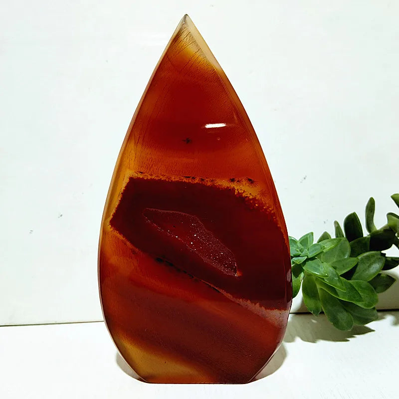 Red Agate Druzy Torch-ToShay.org