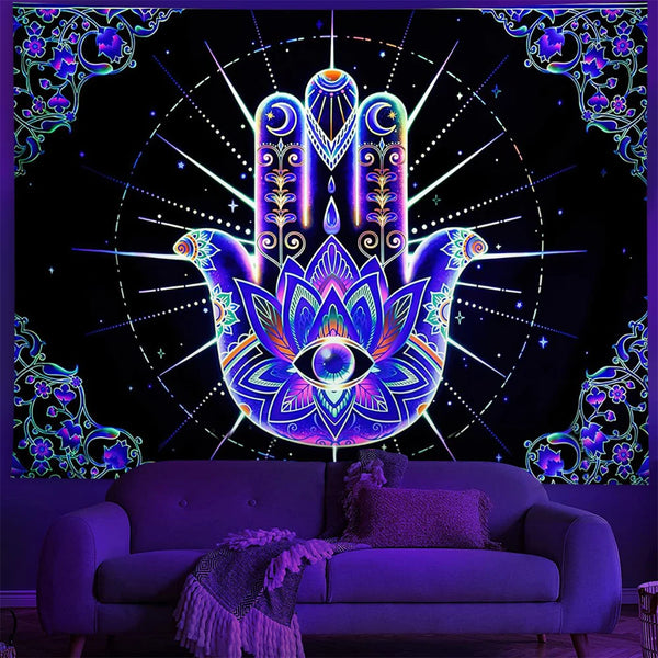 Fluorescent Art Tapestry-ToShay.org