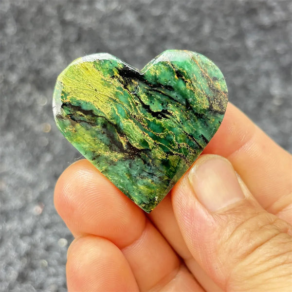 Green Emerald Stone Heart-ToShay.org