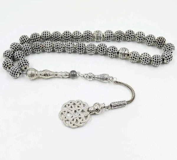 Silver Zircon Stone Prayer Beads-ToShay.org