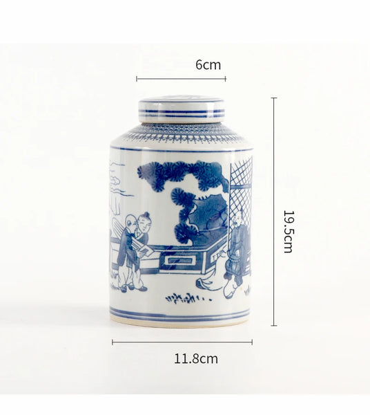 Jingdezhen Blue Porcelain Jar Vase-ToShay.org