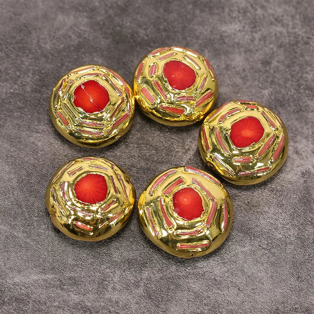 Red Coral Paved Beads-ToShay.org