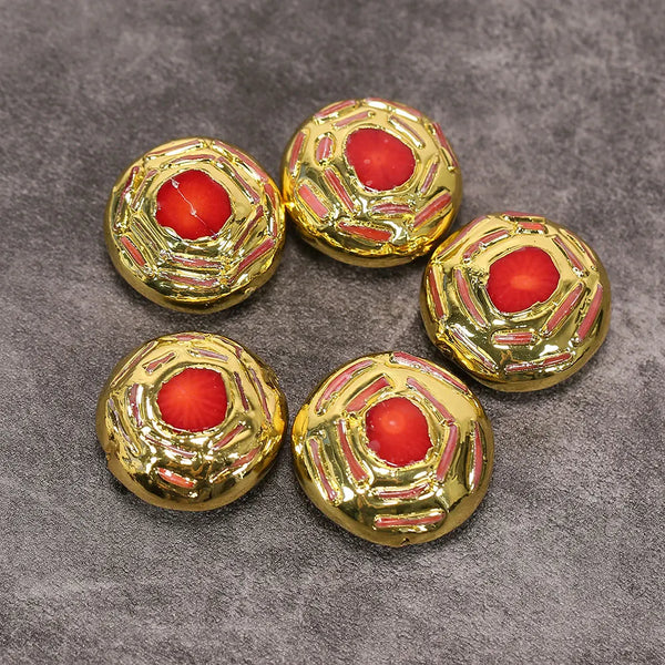 Red Coral Paved Beads-ToShay.org