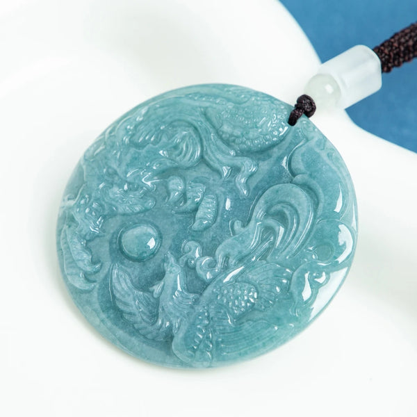 Blue Jade Dragon Phoenix-ToShay.org