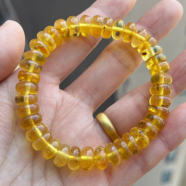 Yellow Amber Bead Bracelets-ToShay.org