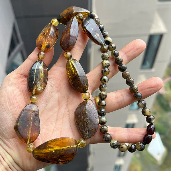 Yellow Amber Necklace-ToShay.org