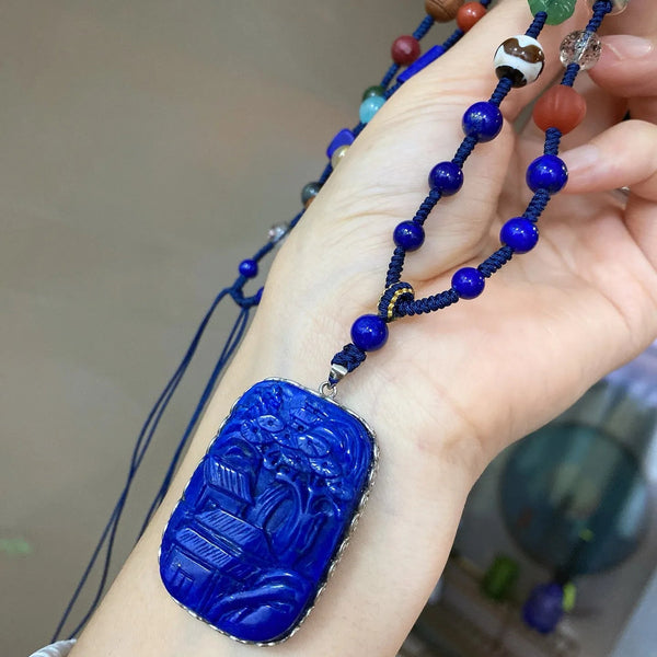 Blue Lapis Lazuli Pendant-ToShay.org