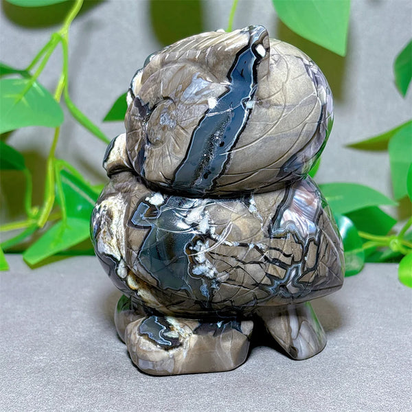 Green Volcano Agate Owl-ToShay.org
