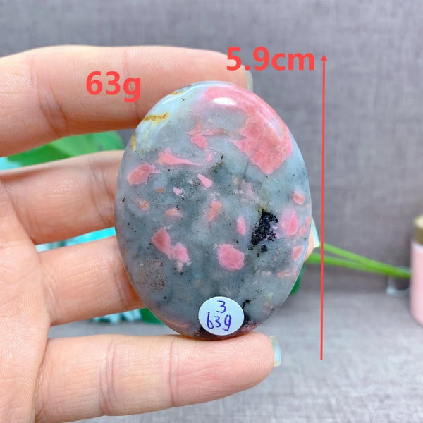 Pink Rhodonite Palm Stones-ToShay.org