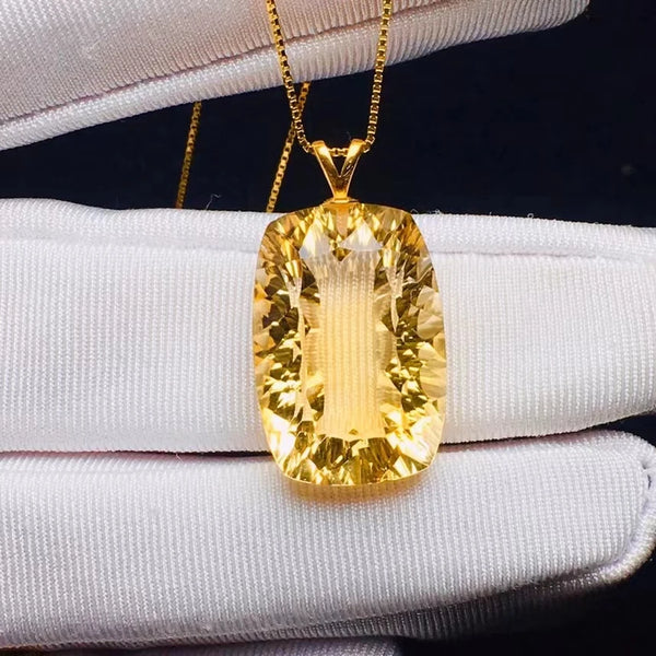Yellow Citrine Quartz Pendant-ToShay.org