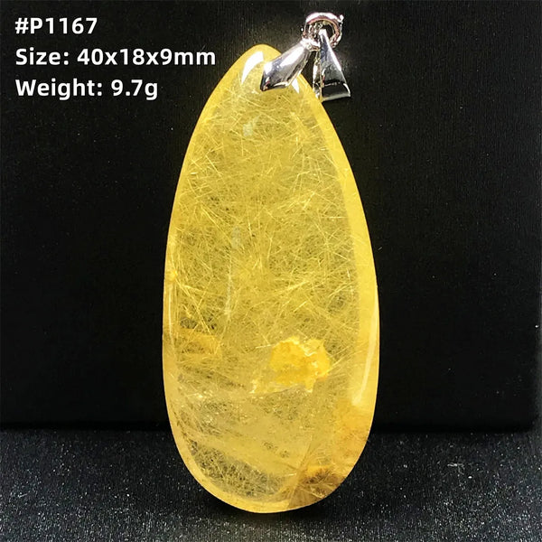 Gold Rutilated Quartz Pendant-ToShay.org