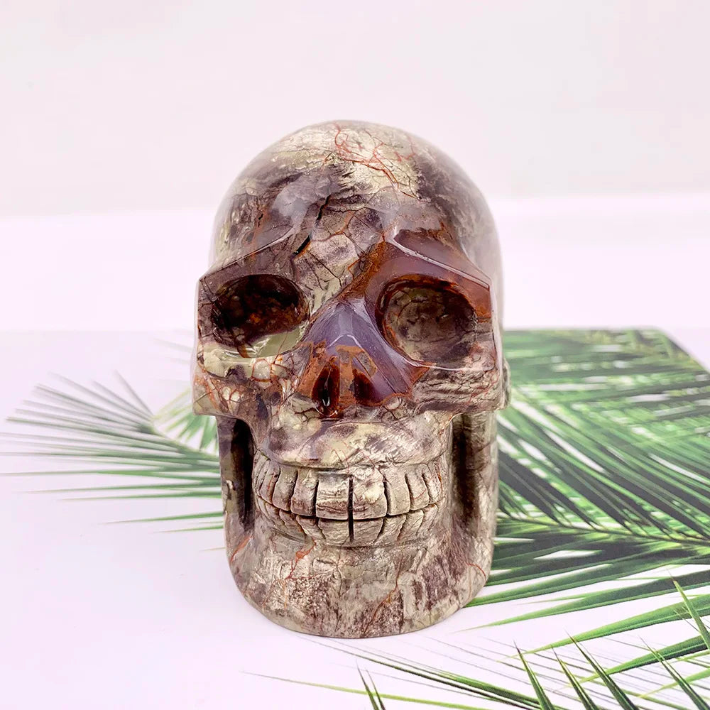 Red Money Agate Skull-ToShay.org