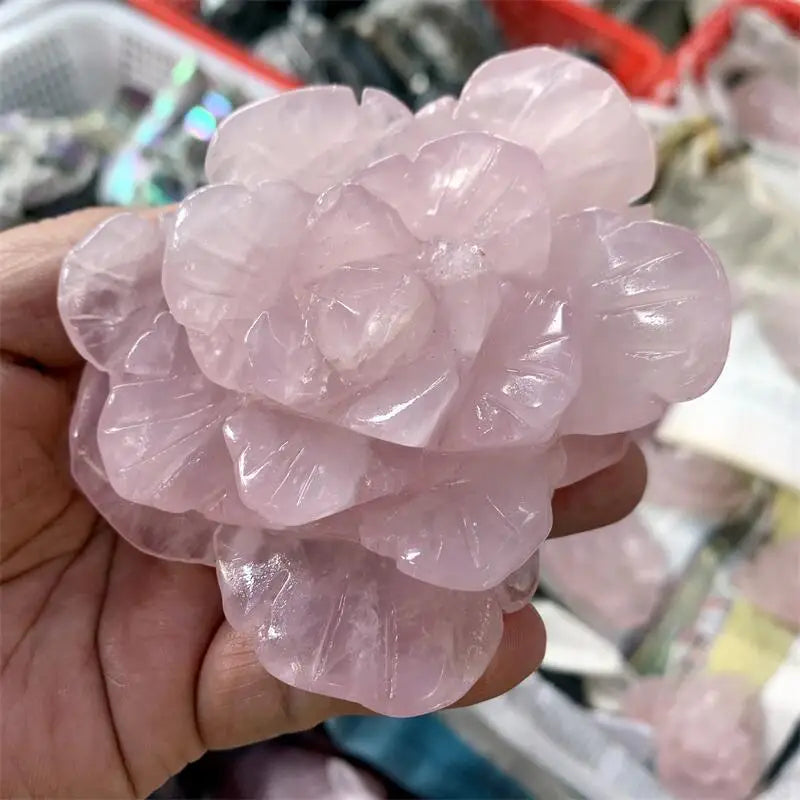 Pink Rose Quartz Flower-ToShay.org