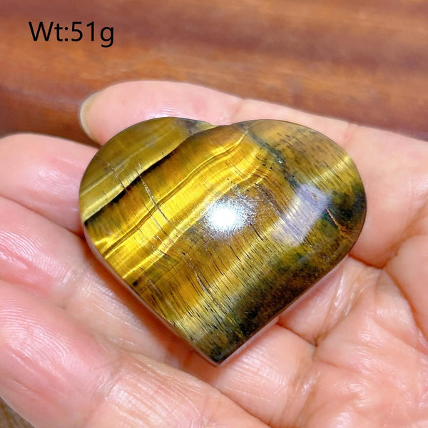 Yellow Blue Tiger Eye Heart-ToShay.org