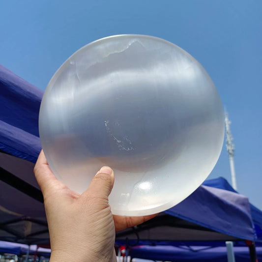 White Selenite Bowl-ToShay.org