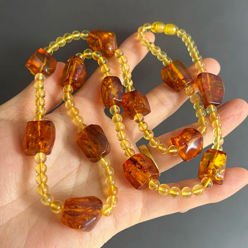 Yellow Amber Necklace-ToShay.org